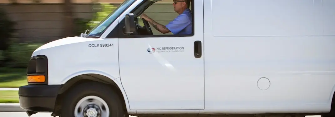 KIC Refrigeration service vehicle serving Muleshoe area
